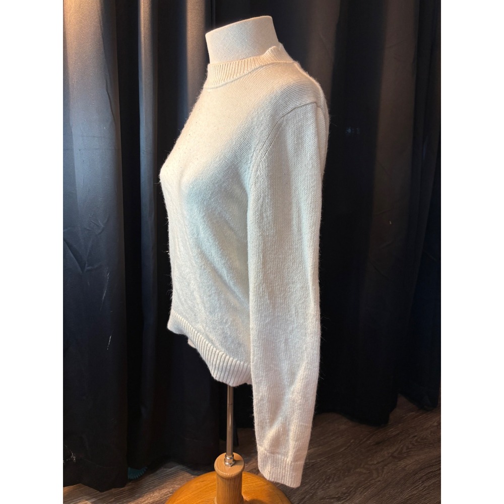 Banana Republic Womens Cream Cotton Blend Crew Neck Sweater S 518842-05 HO19